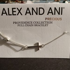 ALEX AND ANI 2015 RETIRED SS CROSS PULL STRING NWT